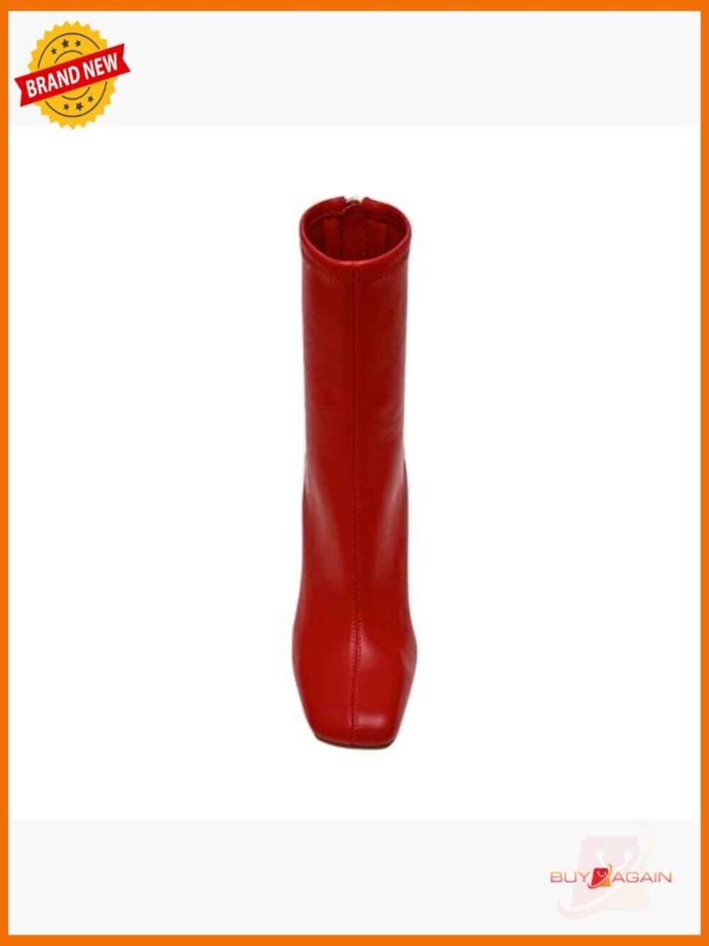 Mid Calf Boots Block Heel Zip Closure Polyurethane Fall Fashion - Picture 5 of 7